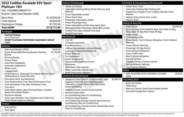 Used 2022 Cadillac Escalade ESV Sport Platinum AWD/4WD image 5
