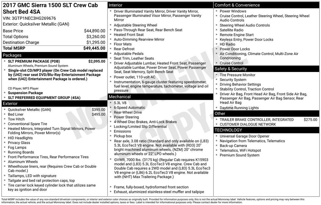 Used 2017 GMC Sierra 1500 SLT w/ SLT Premium Package image 39