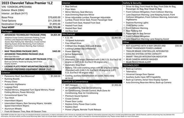 Certified 2023 Chevrolet Tahoe Premier w/ Advanced Technology Package AWD/4WD image 12