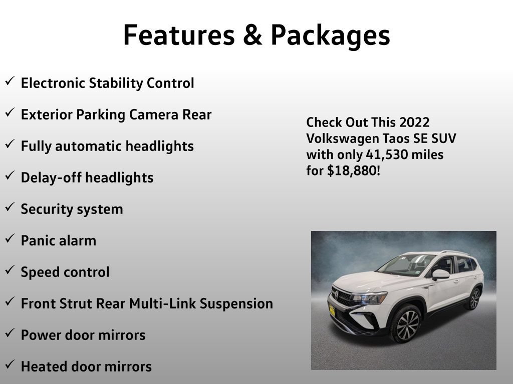 Used 2022 Volkswagen Taos SE AWD/4WD image 17
