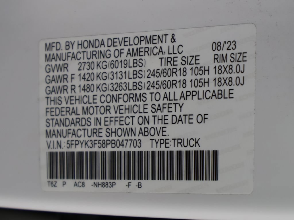 Used 2023 Honda Ridgeline RTL image 58