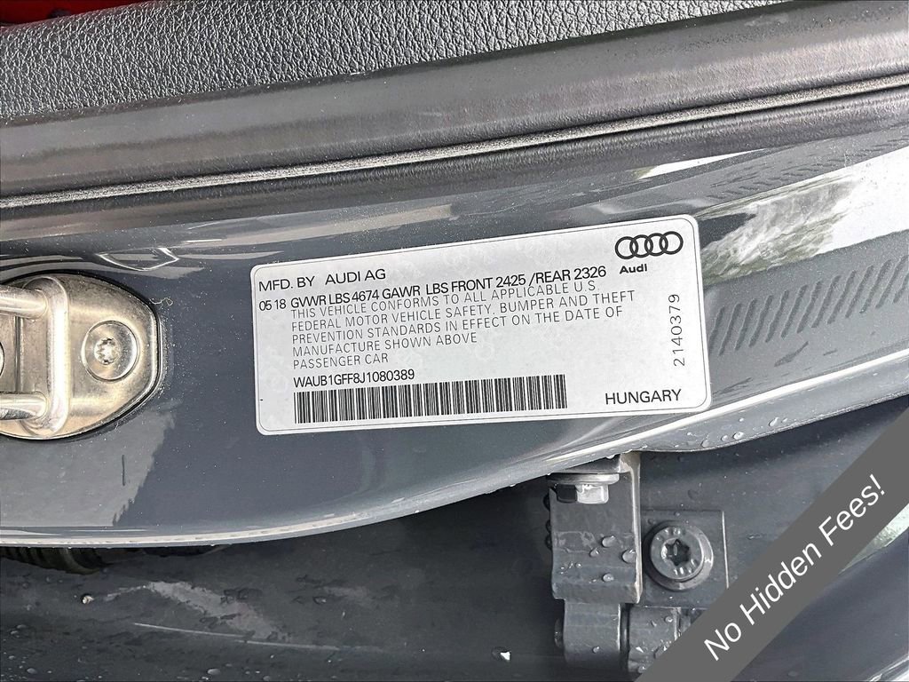 Used 2018 Audi S3 Premium Plus w/ Black Optic Dynamic Package AWD/4WD image 31