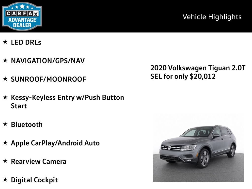 Used 2020 Volkswagen Tiguan SEL w/ Tiguan Two-Row MDO Package AWD/4WD image 4