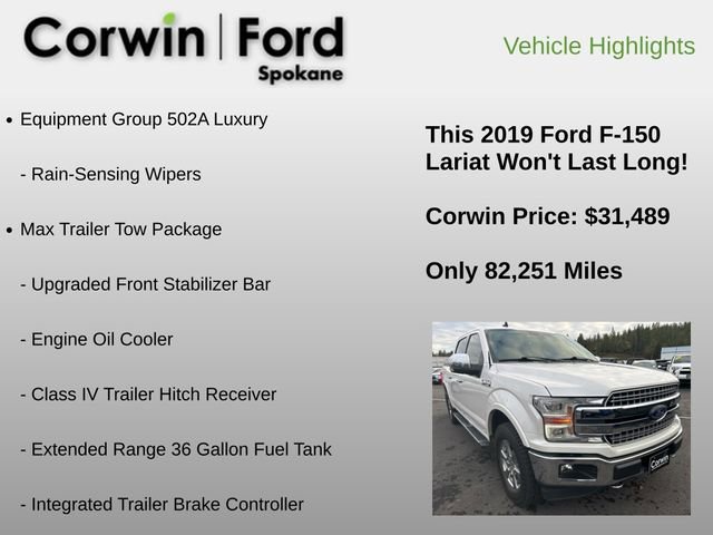 Used 2019 Ford F150 Lariat w/ Equipment Group 502A Luxury image 16