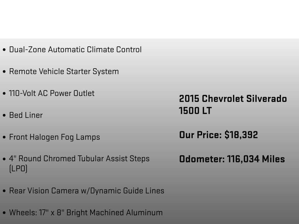 Used 2015 Chevrolet Silverado 1500 LT w/ All Star Edition AWD/4WD image 18