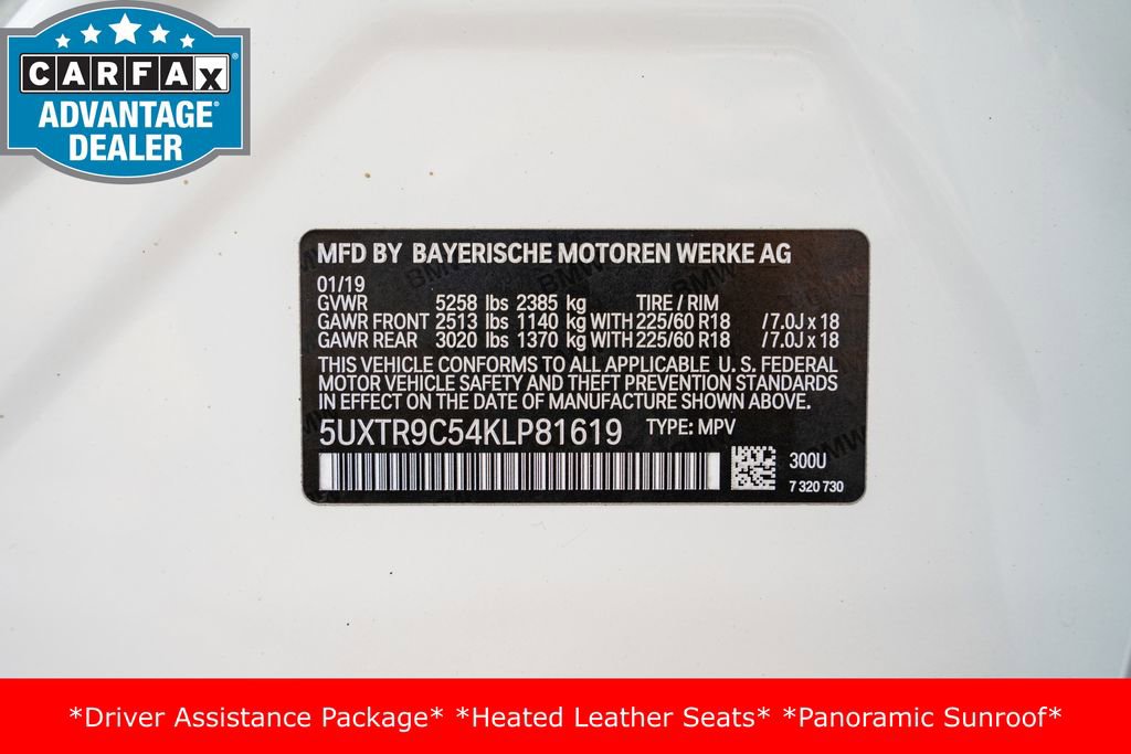 Used 2019 BMW X3 xDrive30i w/ Driving Assistance Package image 30