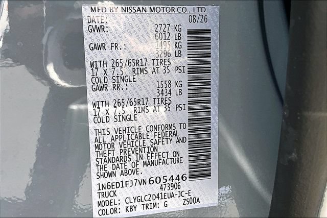 New 2027 Nissan Frontier SV w/ SV Convenience Package RWD image 8