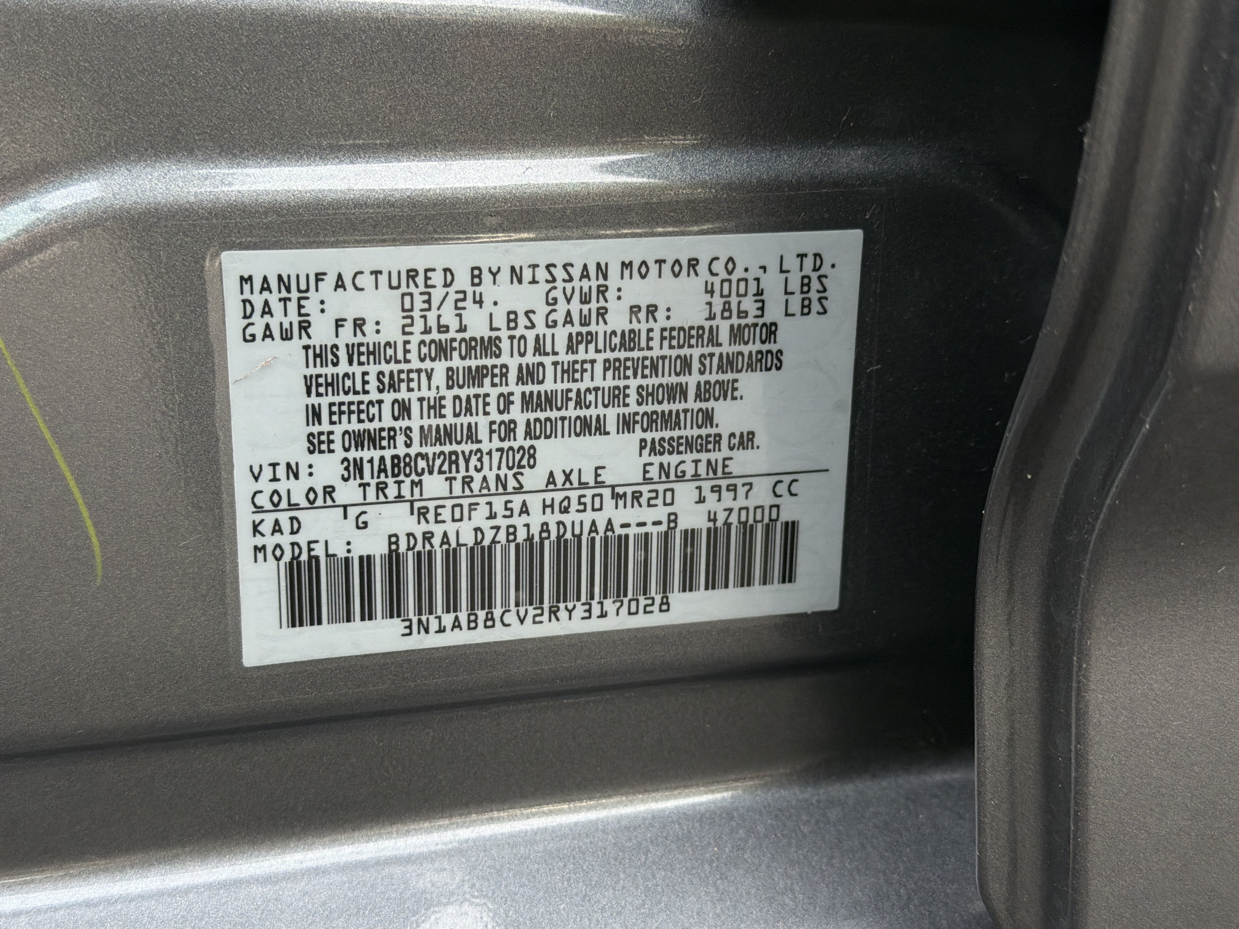 Used 2024 Nissan Sentra SV w/ All-Weather Package FWD image 37