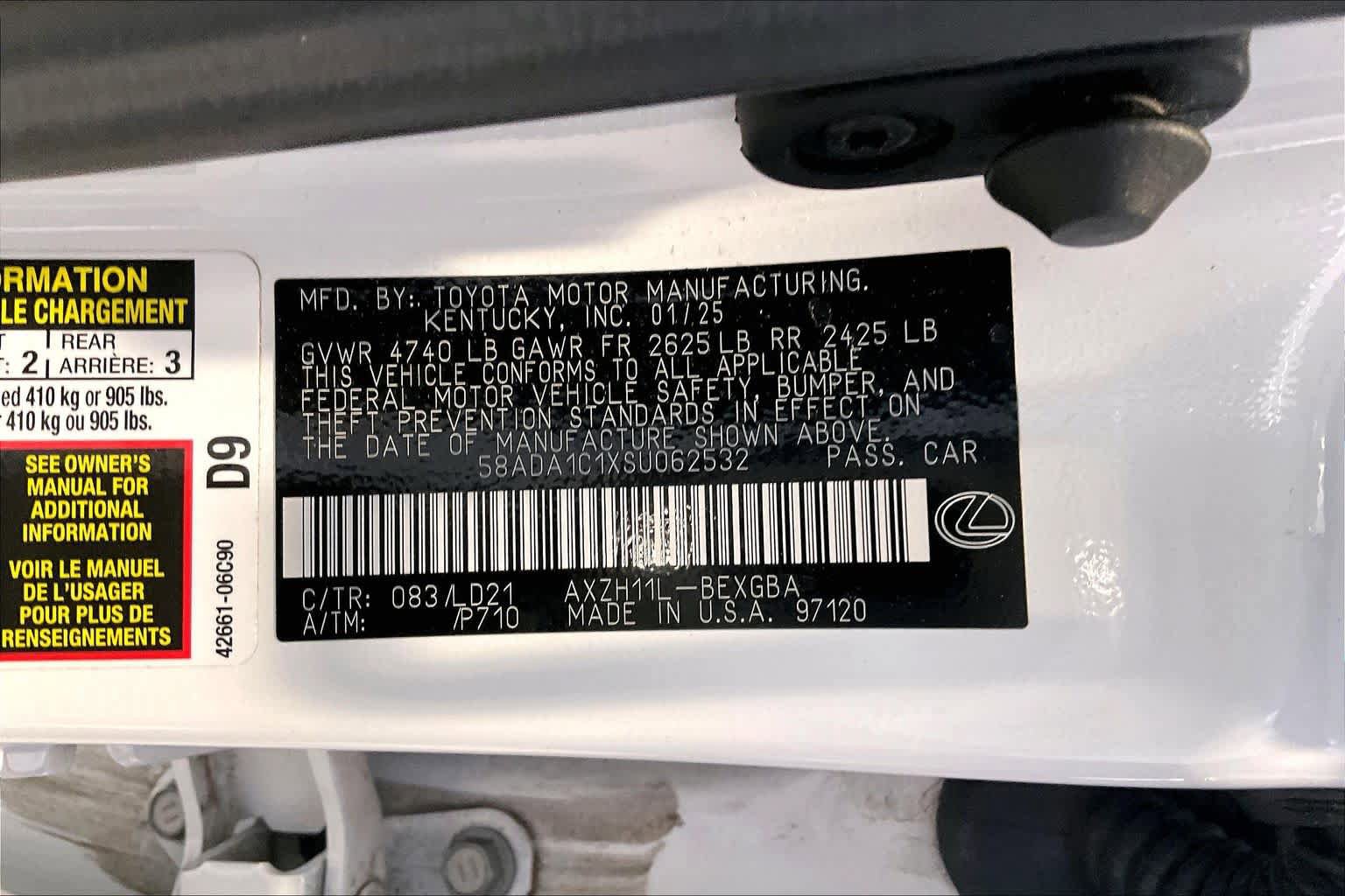 Used 2025 Lexus ES 300h F Sport w/ Accessory Package (Z1) FWD image 31