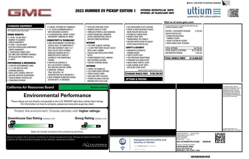 Used 2023 GMC Hummer EV Edition 1 image 2