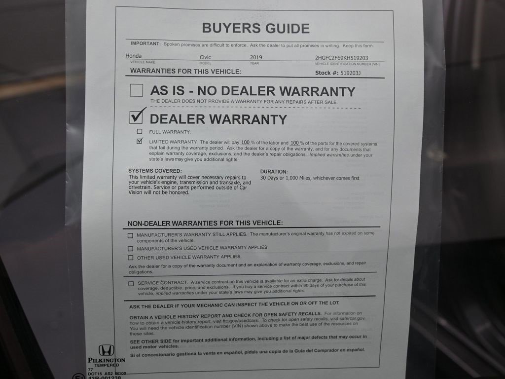 Used 2019 Honda Civic LX image 29