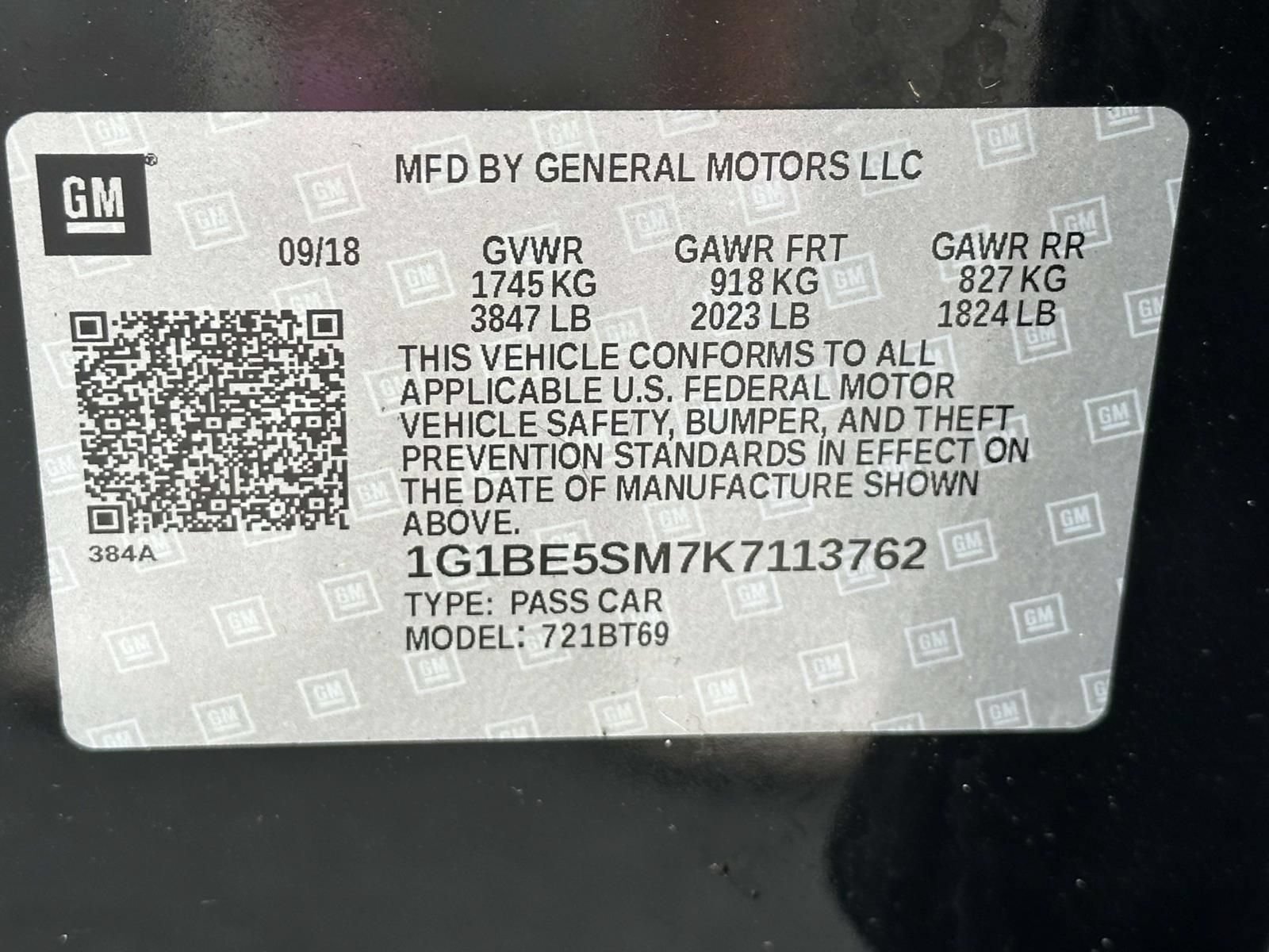 Certified 2019 Chevrolet Cruze LT w/ Convenience Package FWD image 30