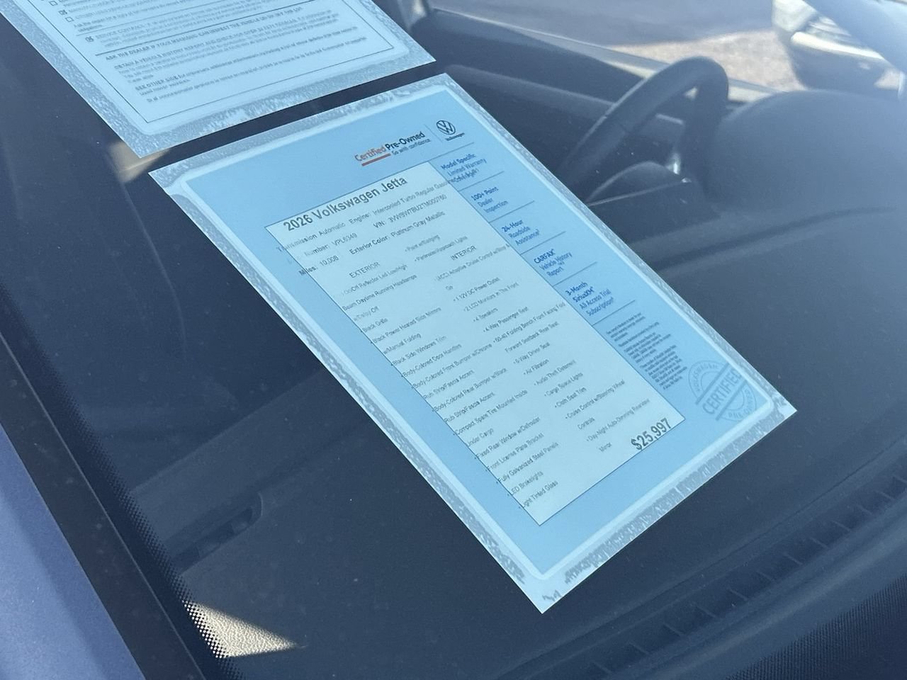 Certified 2026 Volkswagen Jetta Sport FWD image 6