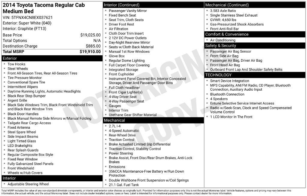 Used 2014 Toyota Tacoma 2WD Regular Cab image 17