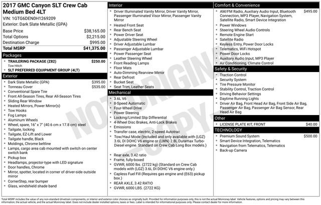 Used 2017 GMC Canyon SLT w/ Trailering Package image 6