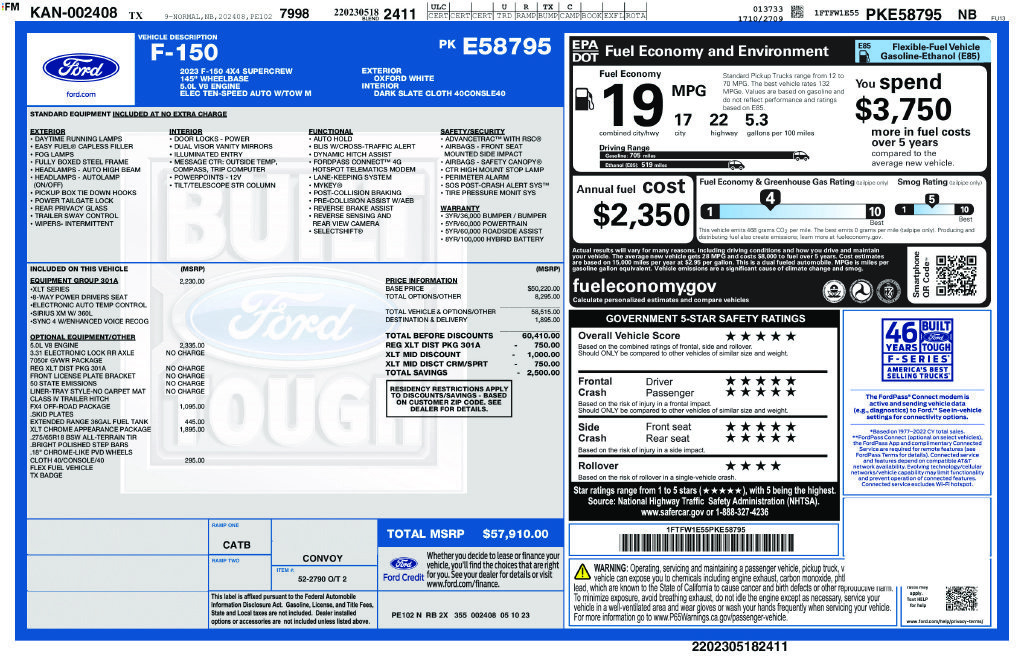 Used 2023 Ford F150 XLT w/ Equipment Group 301A Mid AWD/4WD image 53