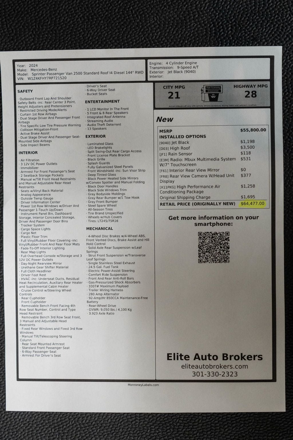 Used 2024 Mercedes-Benz Sprinter 2500 image 34
