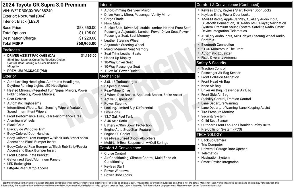 Used 2024 Toyota Supra Premium w/ Driver Assist Package image 27