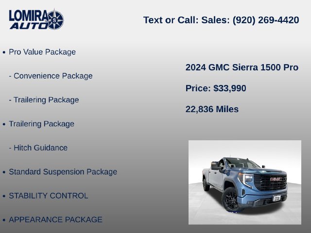 Used 2024 GMC Sierra 1500 Pro w/ Graphite Edition AWD/4WD image 14