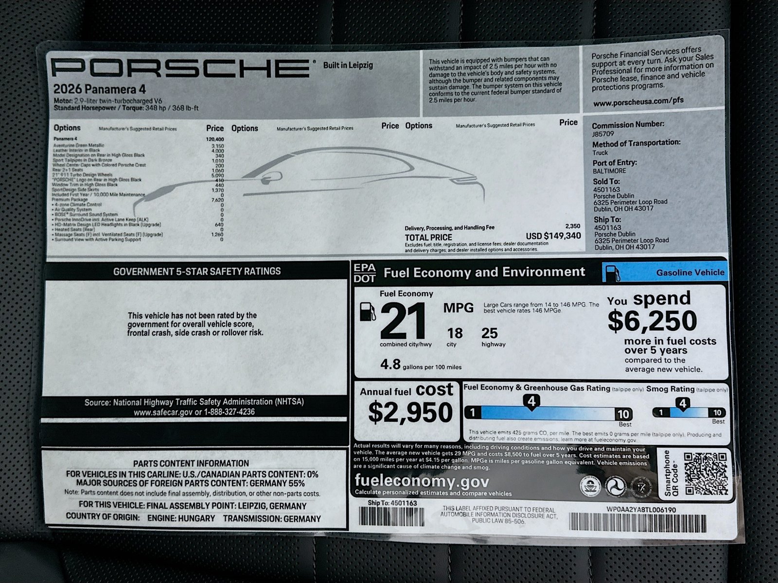 New 2026 Porsche Panamera 4 AWD/4WD image 47