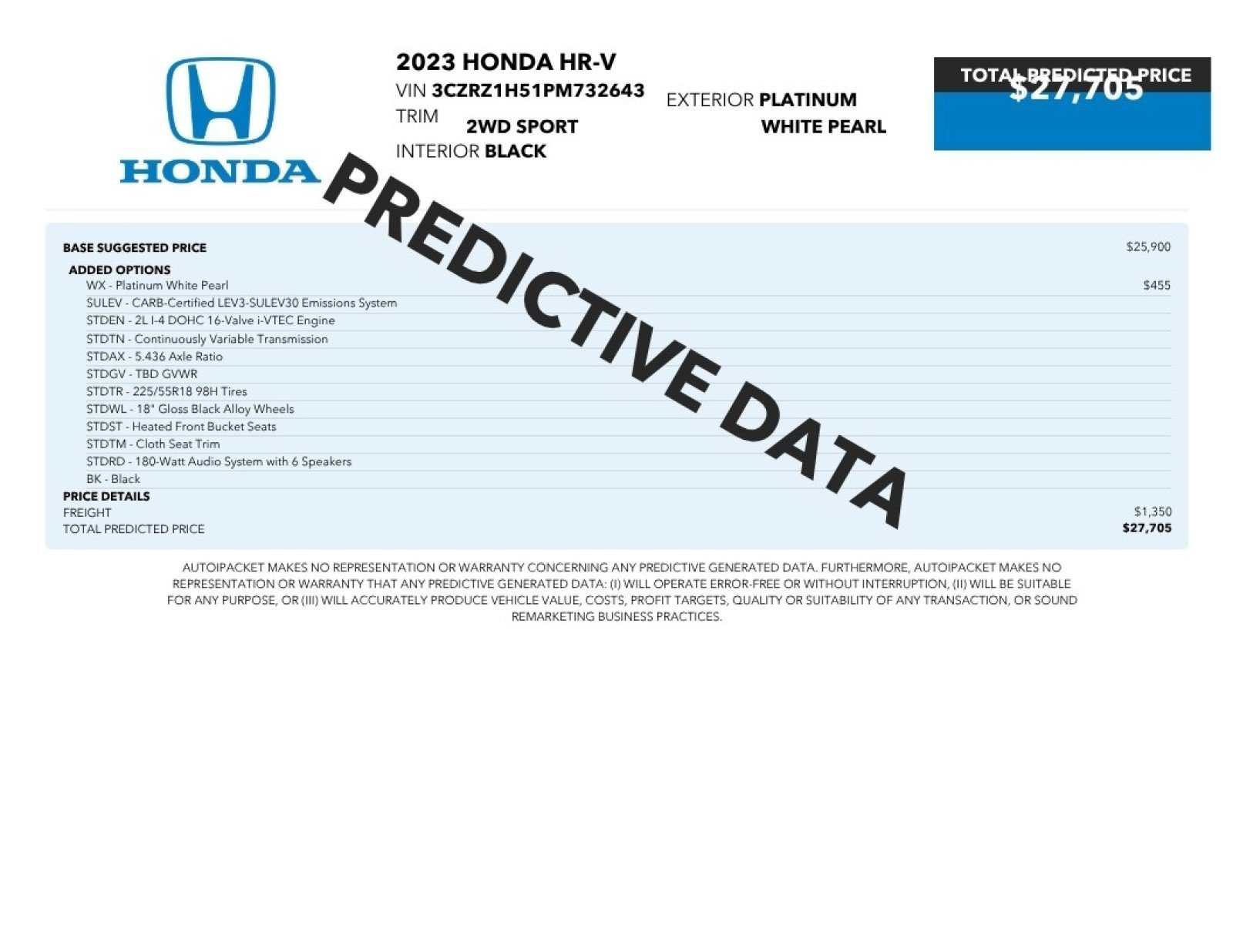 Used 2023 Honda HR-V Sport image 2