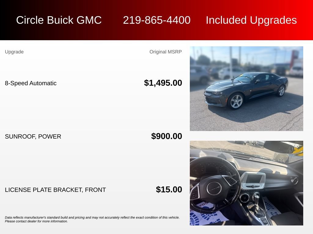 Used 2016 Chevrolet Camaro LT RWD image 3