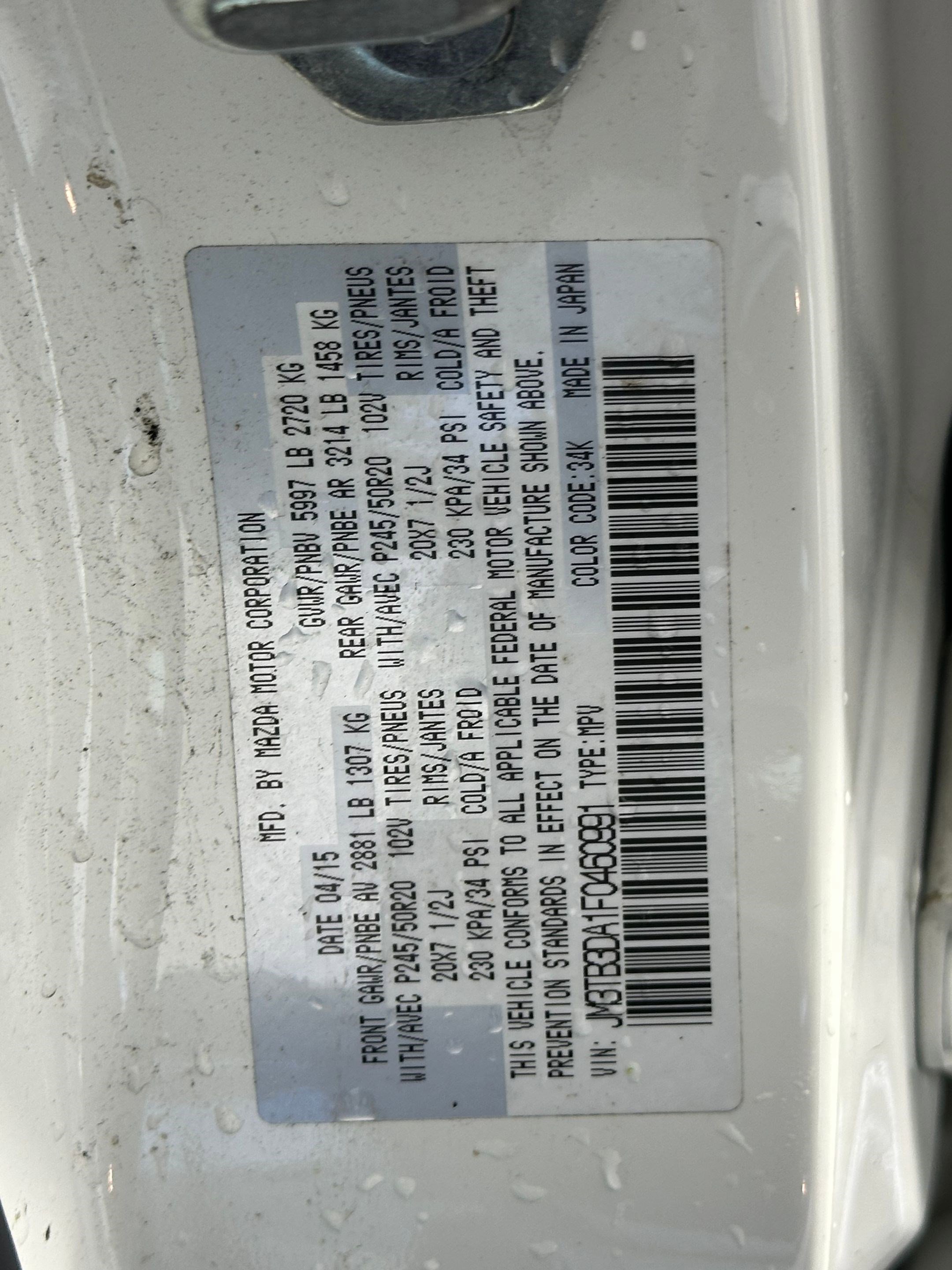 Used 2015 MAZDA CX-9 Grand Touring image 18