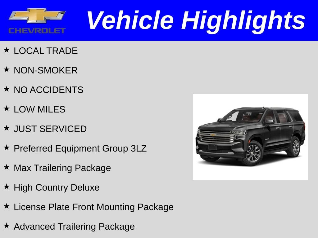 Used 2021 Chevrolet Tahoe High Country image 2