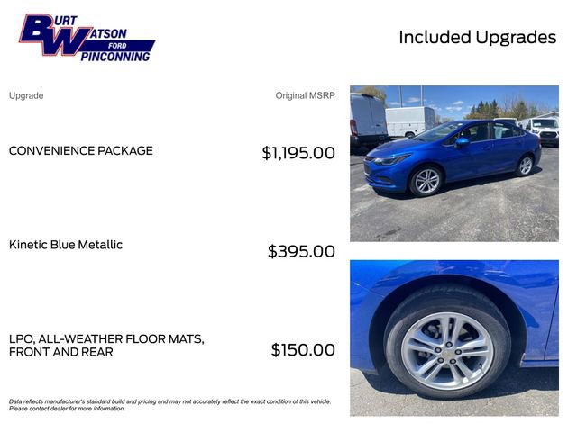 Used 2018 Chevrolet Cruze LT w/ Convenience Package FWD image 3