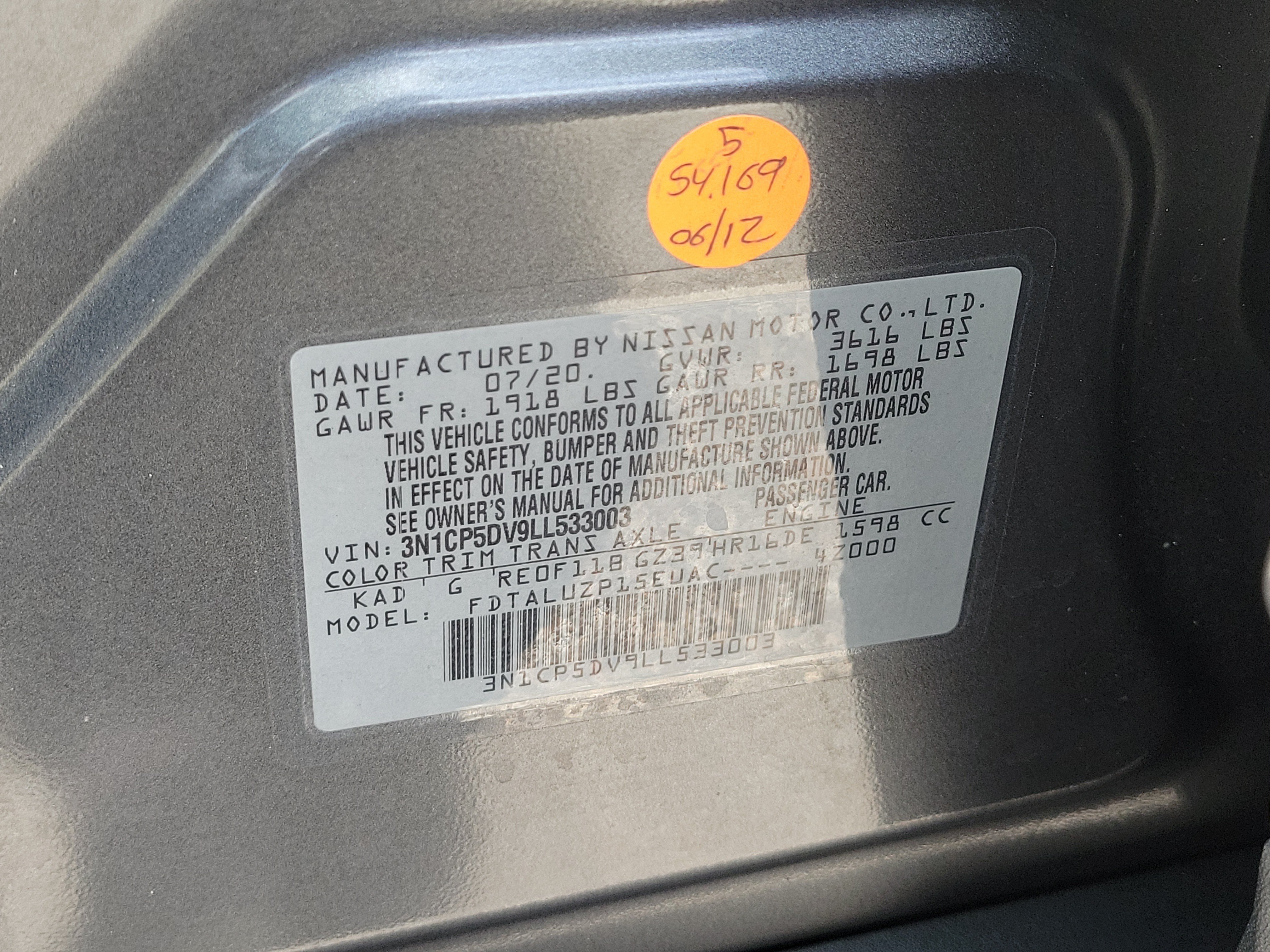 Certified 2020 Nissan Kicks SR w/ SR Premium Package FWD image 31