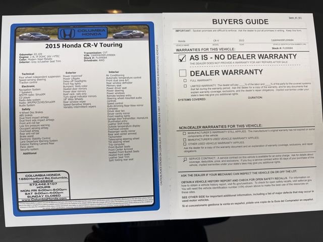Used 2015 Honda CR-V Touring image 37