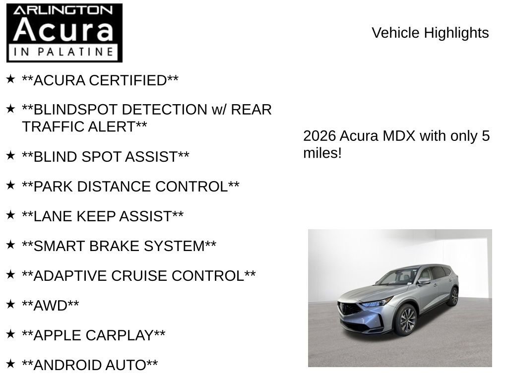 Used 2026 Acura MDX SH-AWD w/ Technology Package image 7