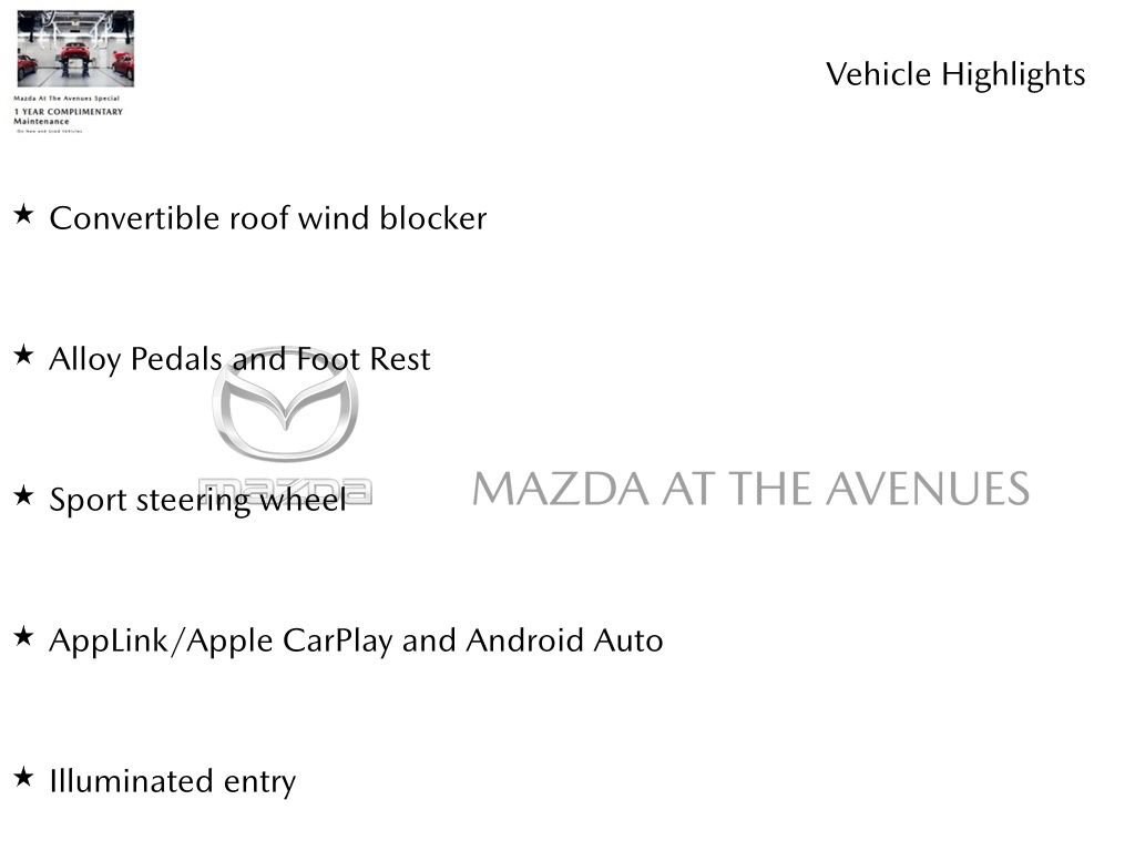 New 2026 MAZDA MX-5 Miata Sport w/ Interior Package RWD image 9