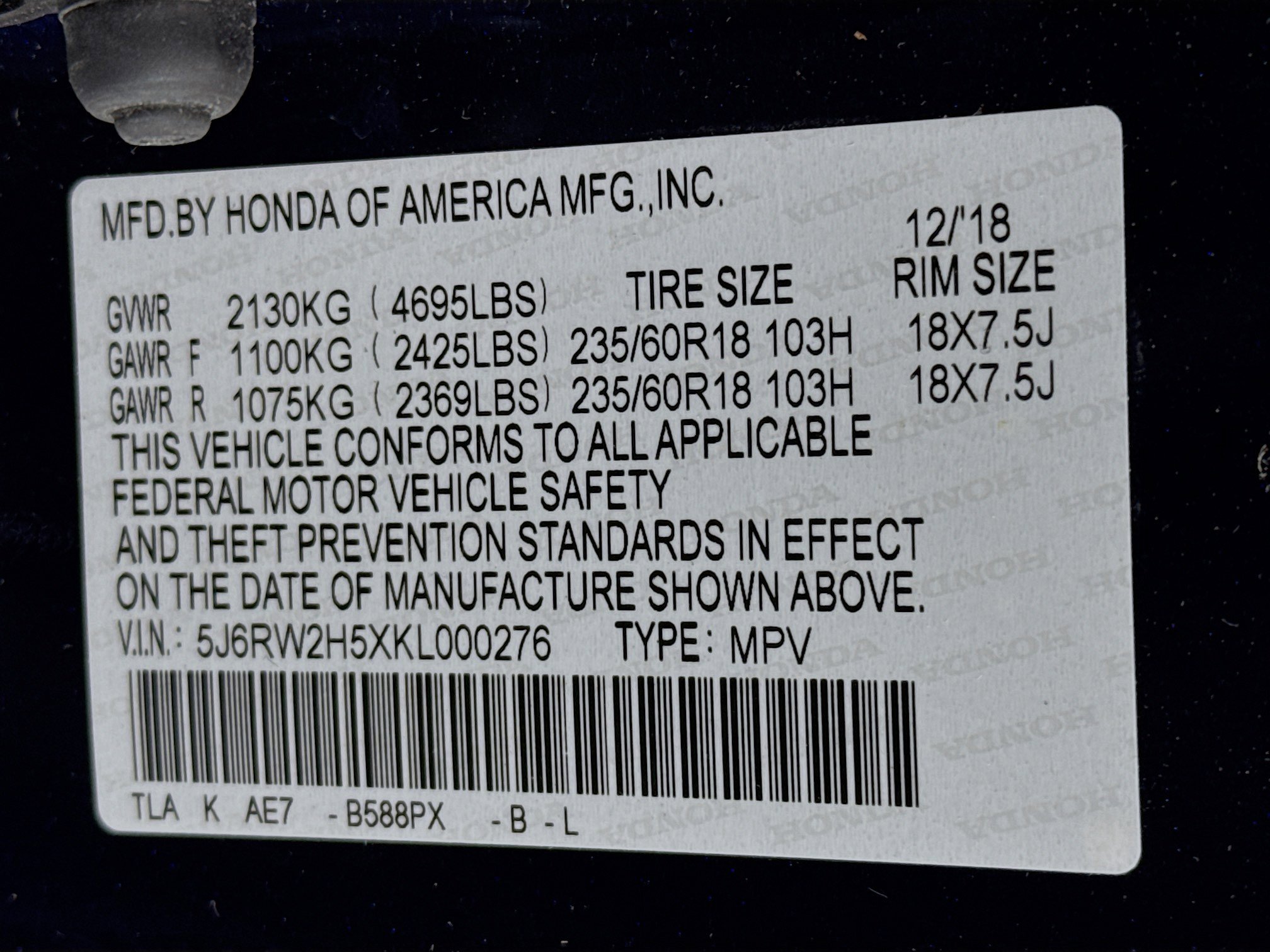 Certified 2019 Honda CR-V EX image 31