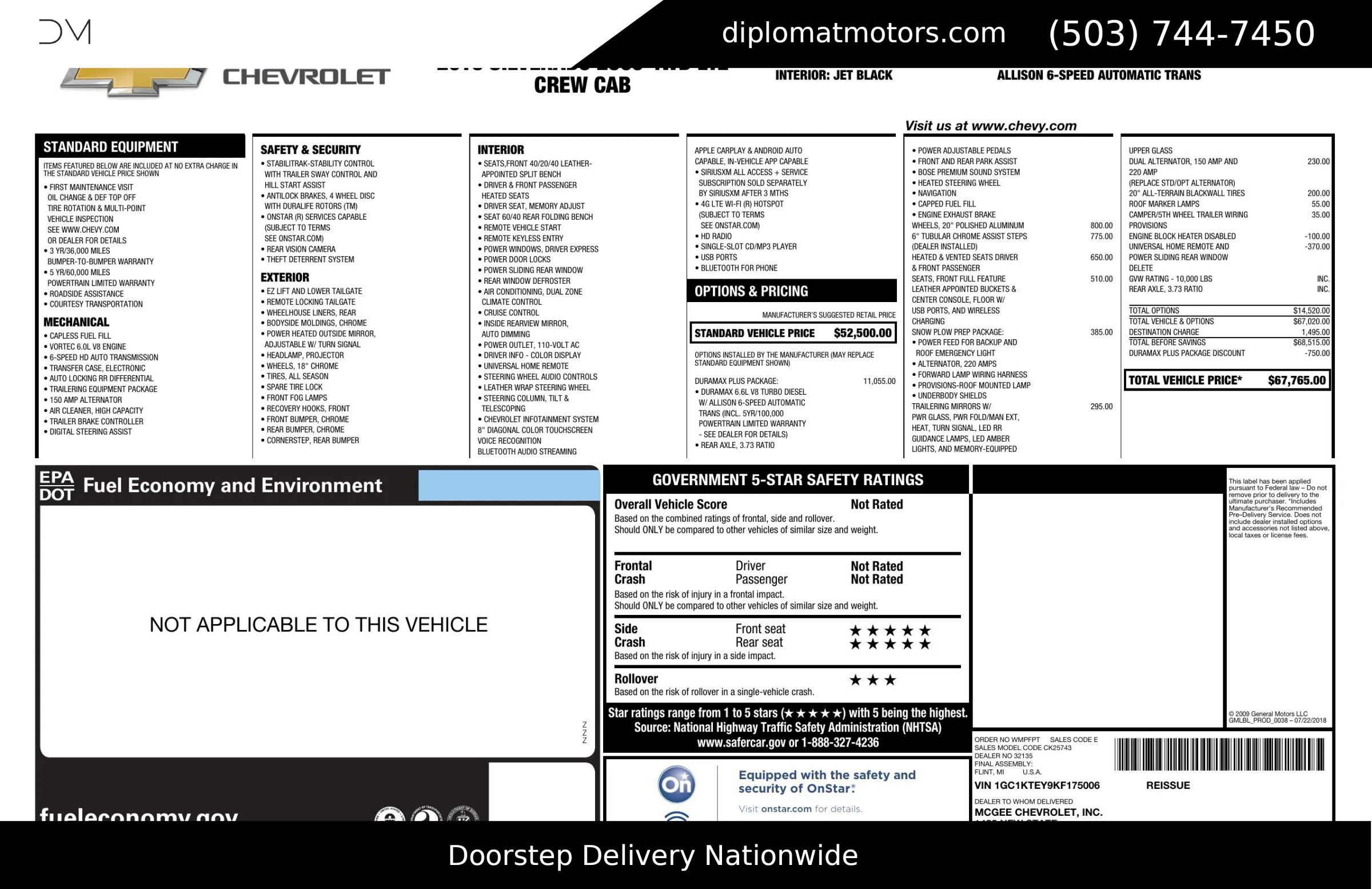 Used 2019 Chevrolet Silverado 2500 LTZ w/ Duramax Plus Package image 2