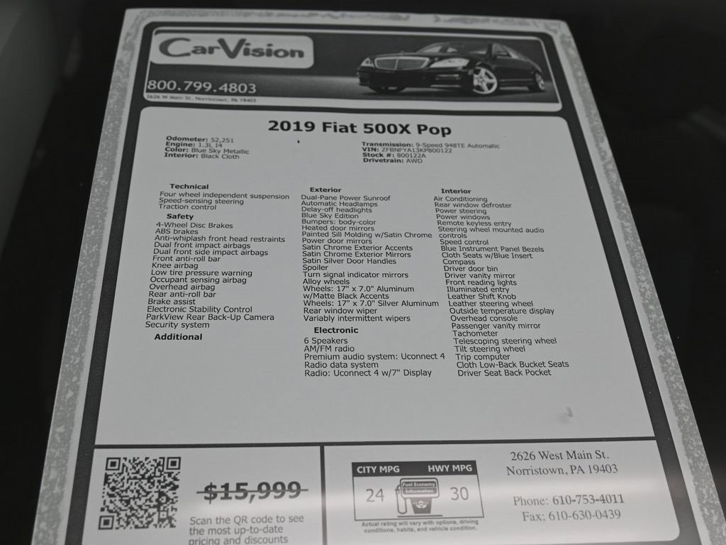 Used 2019 FIAT 500X Pop image 37