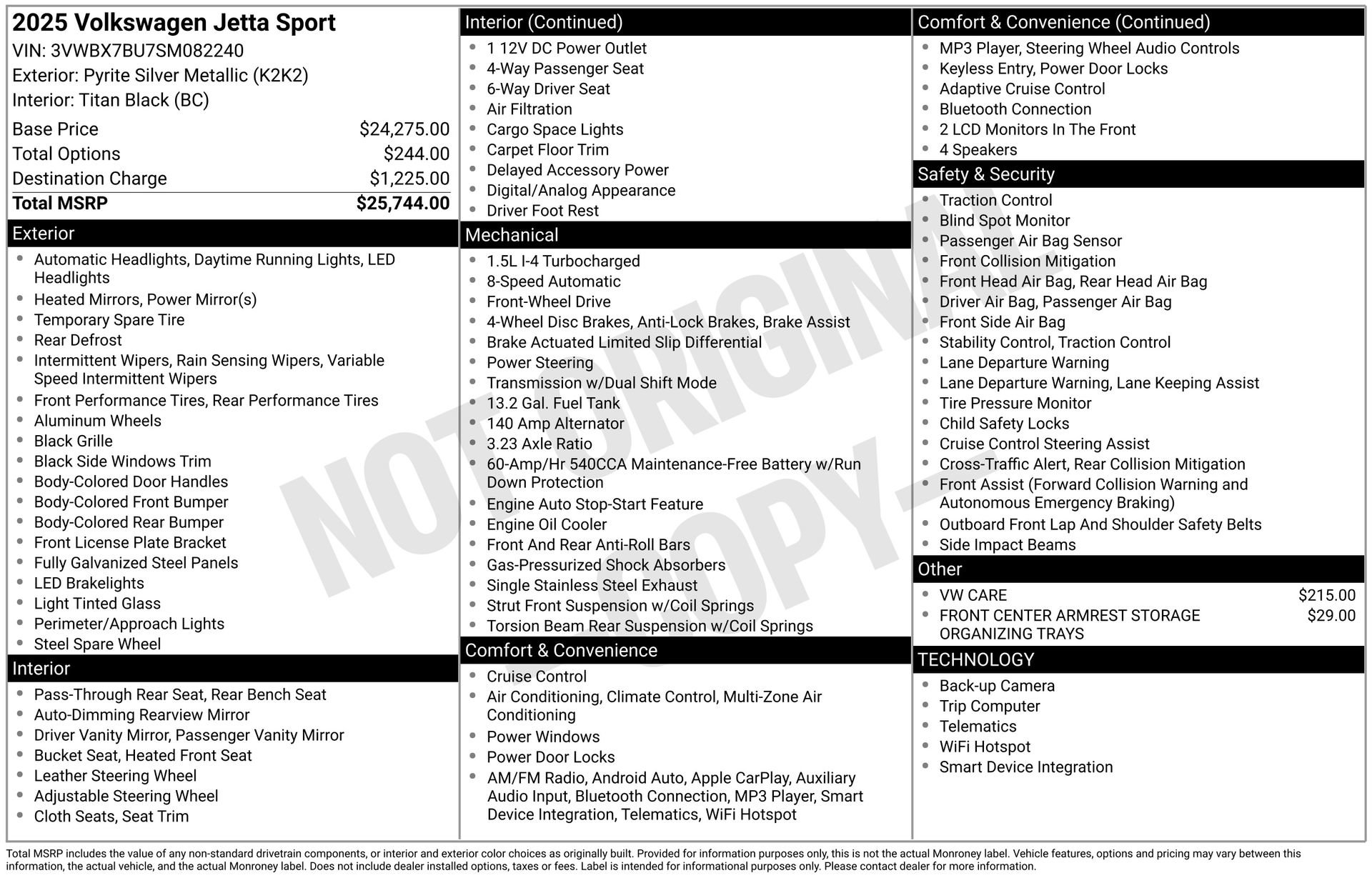 Certified 2025 Volkswagen Jetta Sport image 28