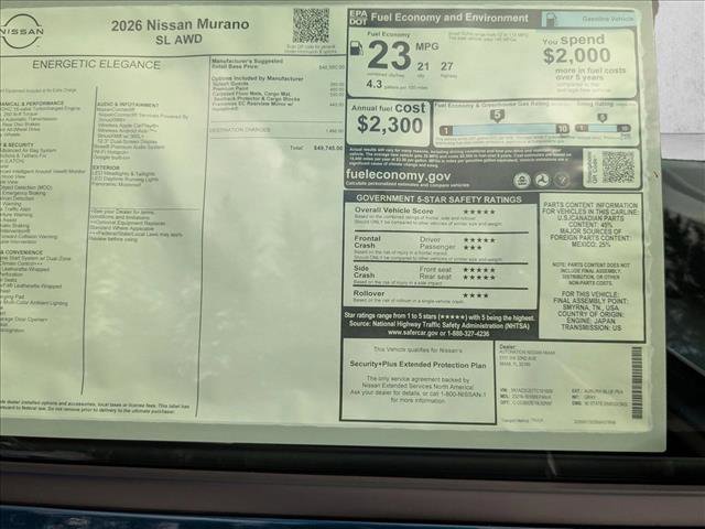 New 2026 Nissan Murano SL image 16