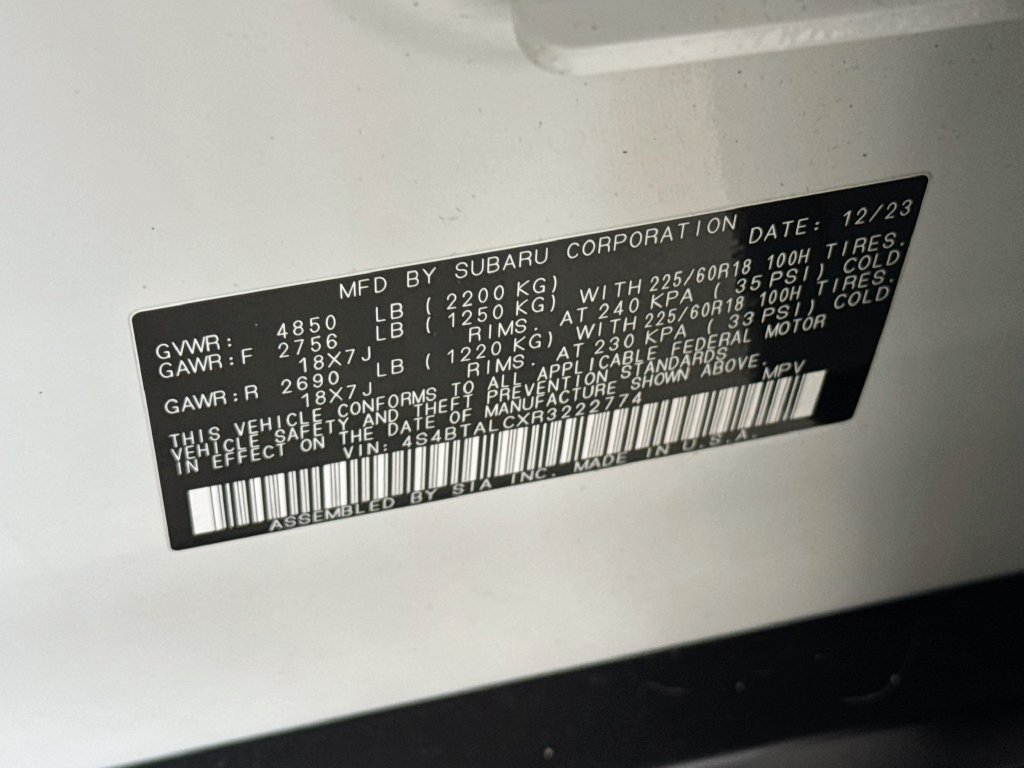Certified 2024 Subaru Outback Onyx Edition AWD/4WD image 33