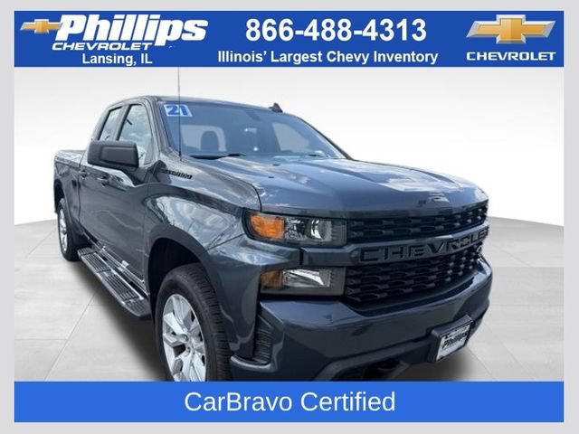 Certified 2021 Chevrolet Silverado 1500 Custom w/ LPO, Dark Essentials Package
