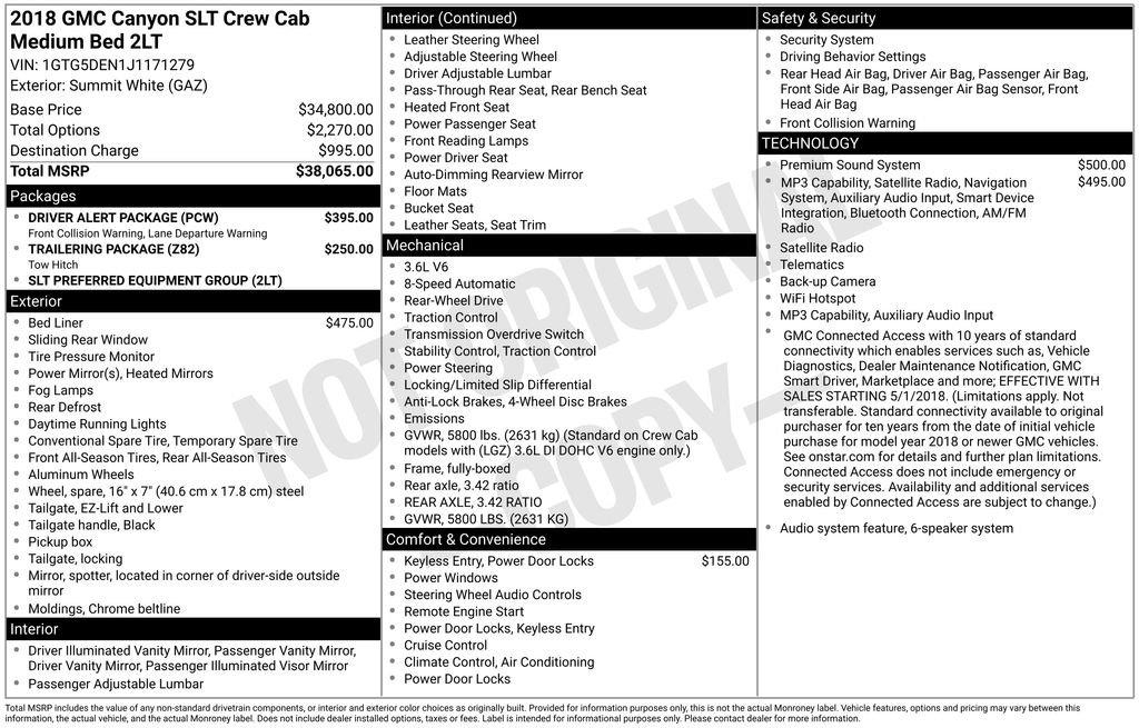 Used 2018 GMC Canyon SLT w/ Driver Alert Package RWD image 20