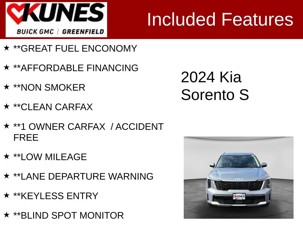 Used 2024 Kia Sorento S FWD image 3
