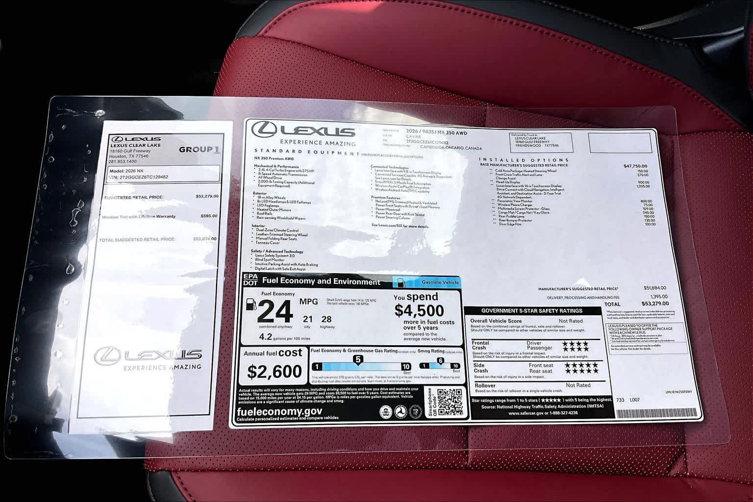 New 2026 Lexus NX 350 AWD w/ Accessory Package (Z1) image 21