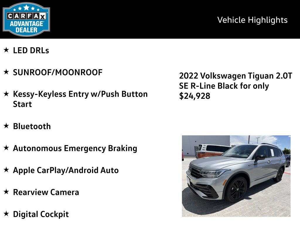 Certified 2022 Volkswagen Tiguan SE R-Line AWD/4WD image 4