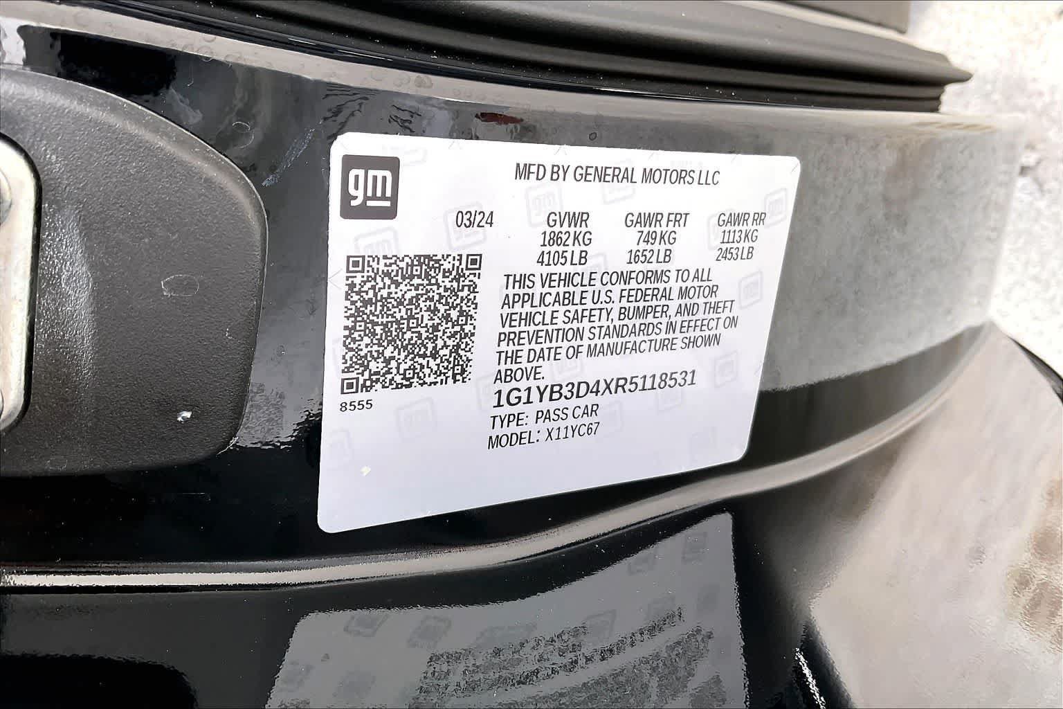 Used 2024 Chevrolet Corvette Stingray Preferred Conv w/ Battery Protection Package RWD image 19