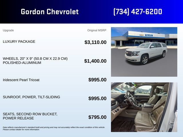 Used 2016 Chevrolet Suburban LT w/ Luxury Package AWD/4WD image 5