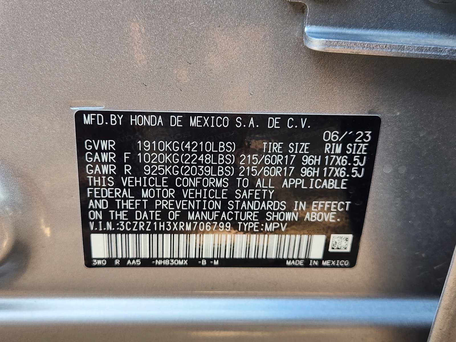 Certified 2024 Honda HR-V LX image 32