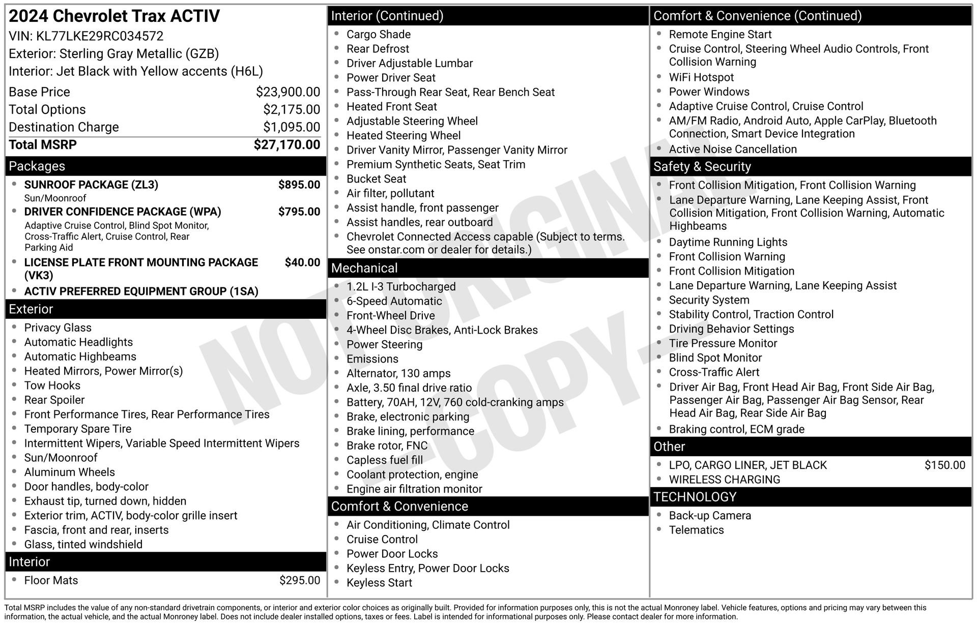 Used 2024 Chevrolet Trax ACTIV w/ Sunroof Package image 4