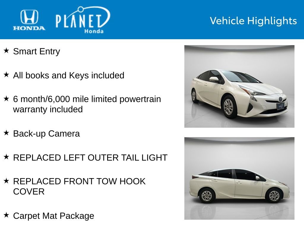 Used 2017 Toyota Prius Two w/ Carpet Mat Package image 4