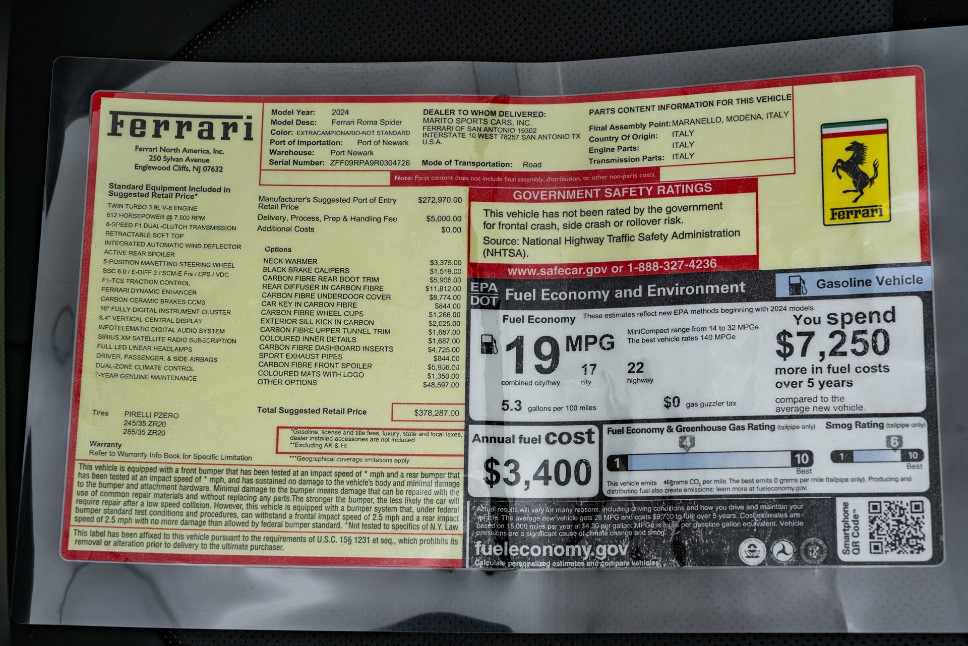 Certified 2024 Ferrari Roma Spider RWD image 8